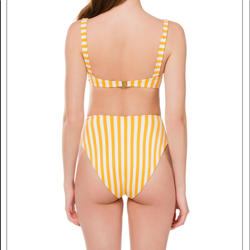 Onia Cabana Stripe 827 Citrus Sorrent Bikini (used) - Picture 4 of 12